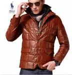 ralph lauren doudoune polo hommes nouveaux cuir casual promotions rouge